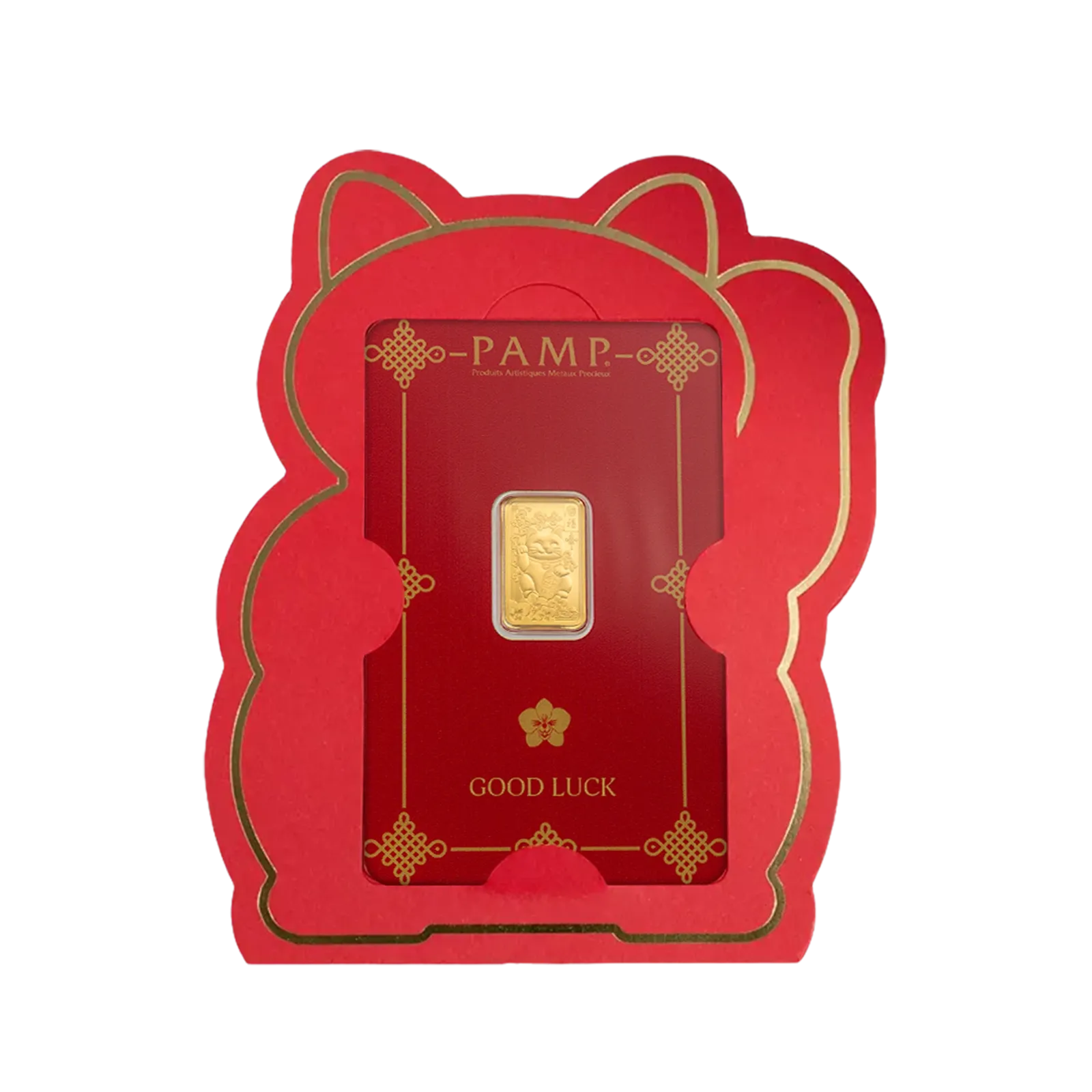 2.5g Gold PAMP Lucky Cat Bar (999.9) 5